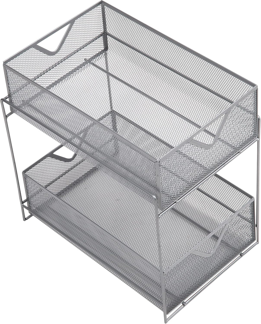 Mind Reader Network Collection, 2-Tier Sliding Basket Storage, Kitchen, Desk, Makeup, Cabinet Organi