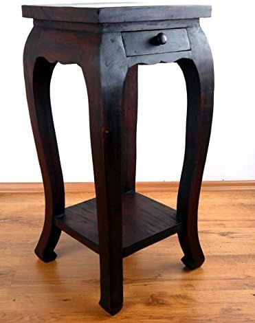 livasia Opiumtisch, extrahoch mit Schublade, asiatischer Massivholztisch der Marke Asia Wohnstudio,