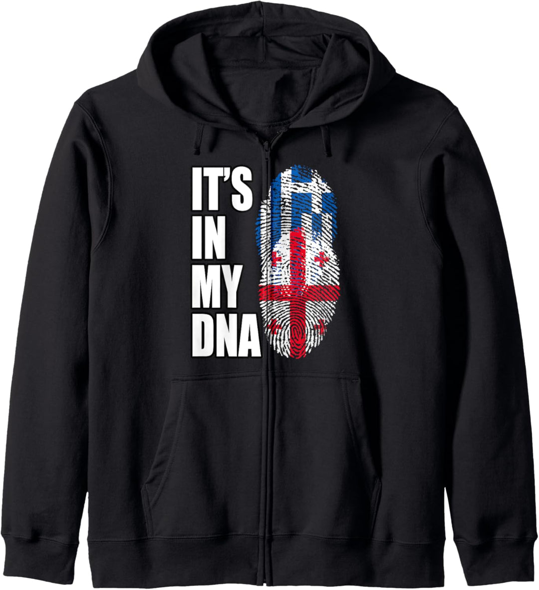 Georgische und griechische DNA-Flagge Kapuzenjacke
