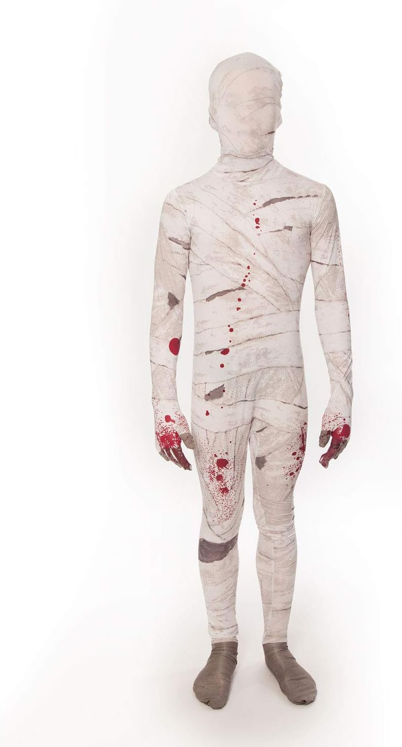 Morphsuits Mumie Kostüm Kinder, Monster Verkleidung, Faschingskostüm Jungen Mädchen - S (94cm-107 cm