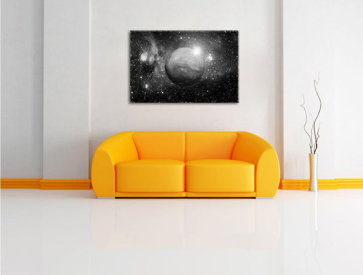 Pixxprint Planet Mars im Universum Kunst als Leinwandbild/Grösse: 100x70 / Wandbild/Kunstdruck/ferti