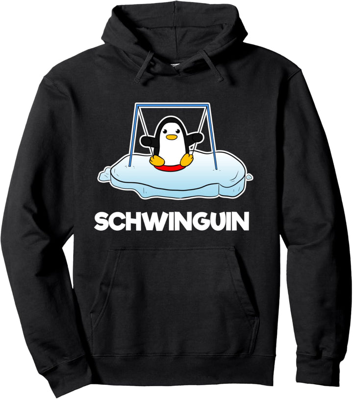 Schwinguin Pinguin Eis Schaukel Antarktis Pullover Hoodie