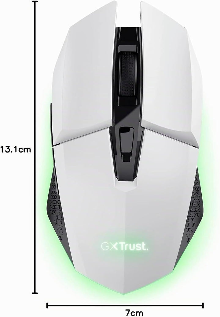 Trust Gaming GXT 110W Felox Wiederaufladbare Kabellose Gaming-Maus, 80 Stunden Akkulaufzeit, 800-480
