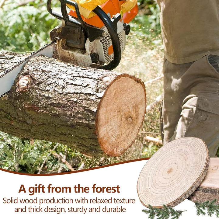 Holzscheiben, 28-32cm Holzscheiben zum Basteln Runde Holzscheibe Untersetzer Holz Log Durchmesser Oh