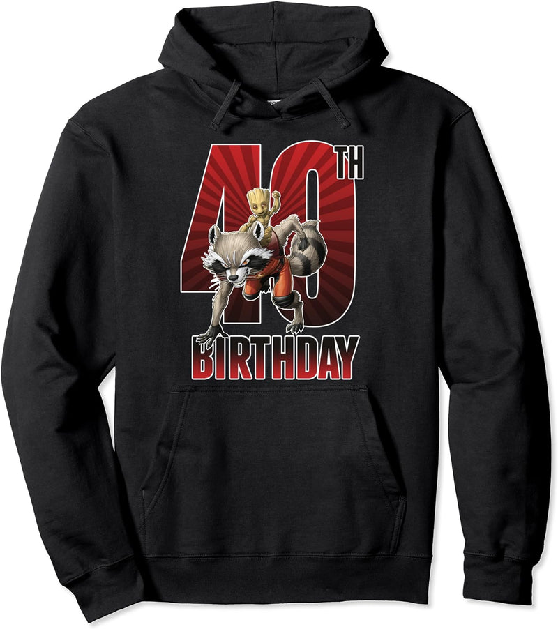 Marvel Guardians Of The Galaxy Rocket & Groot 40th Birthday Pullover Hoodie
