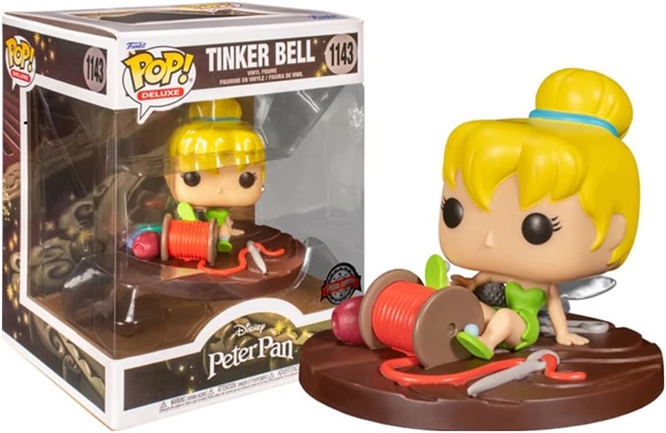 Funko Peter Pan Pop! Deluxe Vinyl-Figur Tinker Bell auf Spule 9 cm