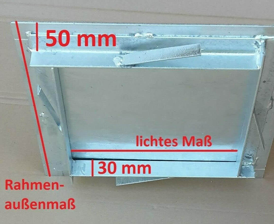 Schachtabdeckung verzinkt Deckelmass 40 x 40 cm, Rahmenaussenmass: 46 x 46 cm, Rahmeninnenmass: 35x3