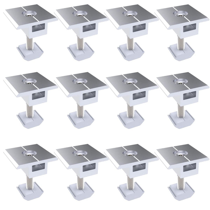Mittelklemme 12 Stück ALU Mittelklemmen 30MM PV Photovoltaik Solar Trapez Montagehalterungen, Halter