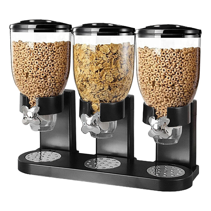 Müslispender - 2 L Müslispender Dreifach Cerealienspender Cornflakes Spender Müsli Dispenser Getreid