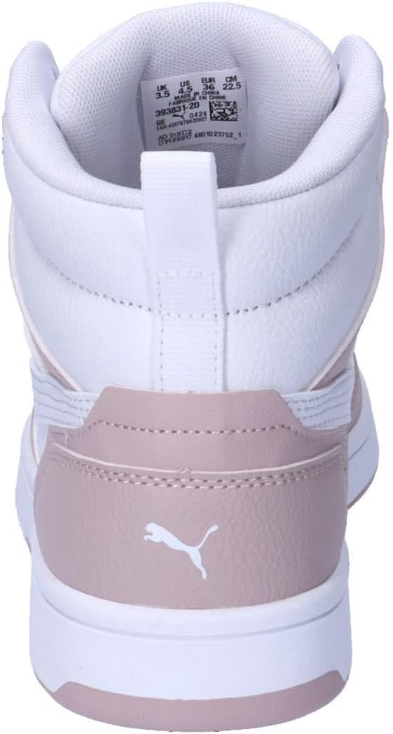 PUMA Unisex Kinder Rebound Layup Mid Shoes Sneaker 39 EU Mauve Mist Puma White, 39 EU Mauve Mist Pum