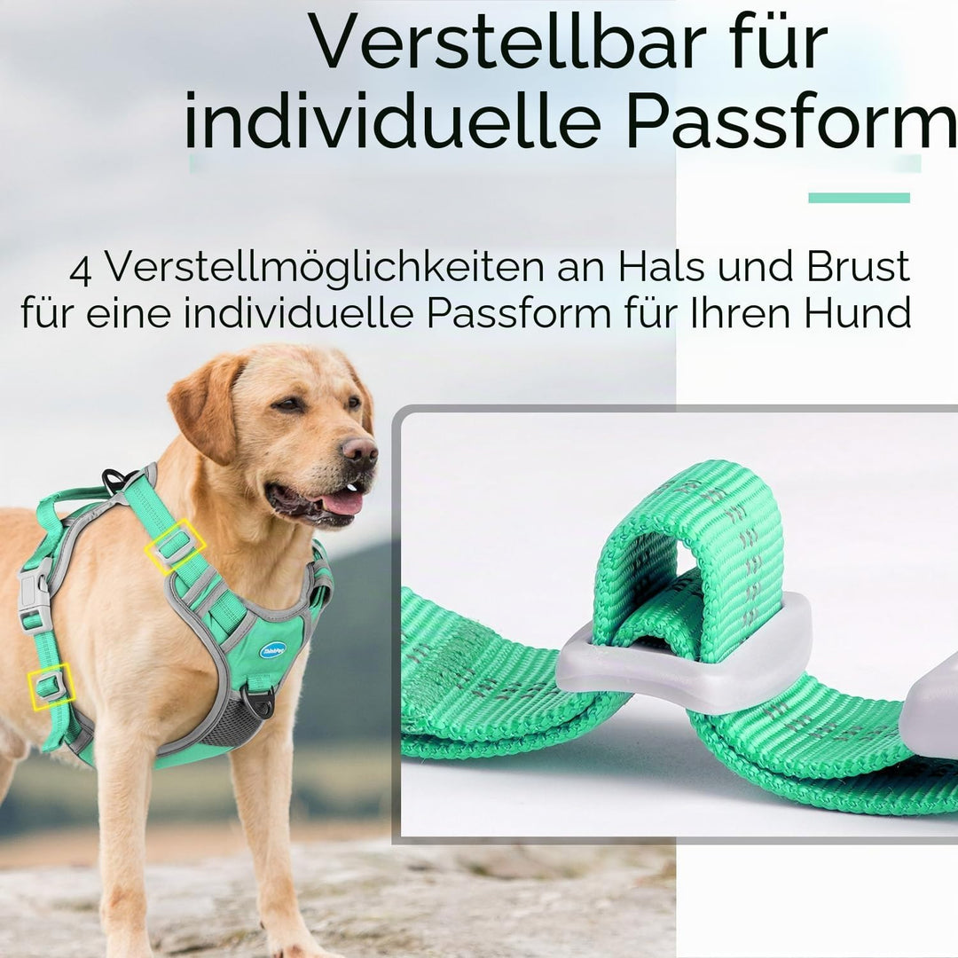 ThinkPet Anti-Zug Hundegeschirr Mit Griff - Leicht Zu Kontrollieren, Verstellbar Ohne Würgen, Reflek