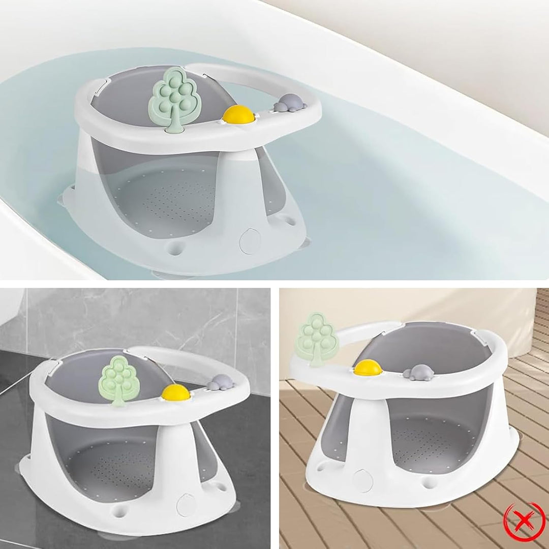 Bebamour Baby Badesitz 6 Monate+ Kind Badewanne Rutschfester Badesessel,Wasserkanne