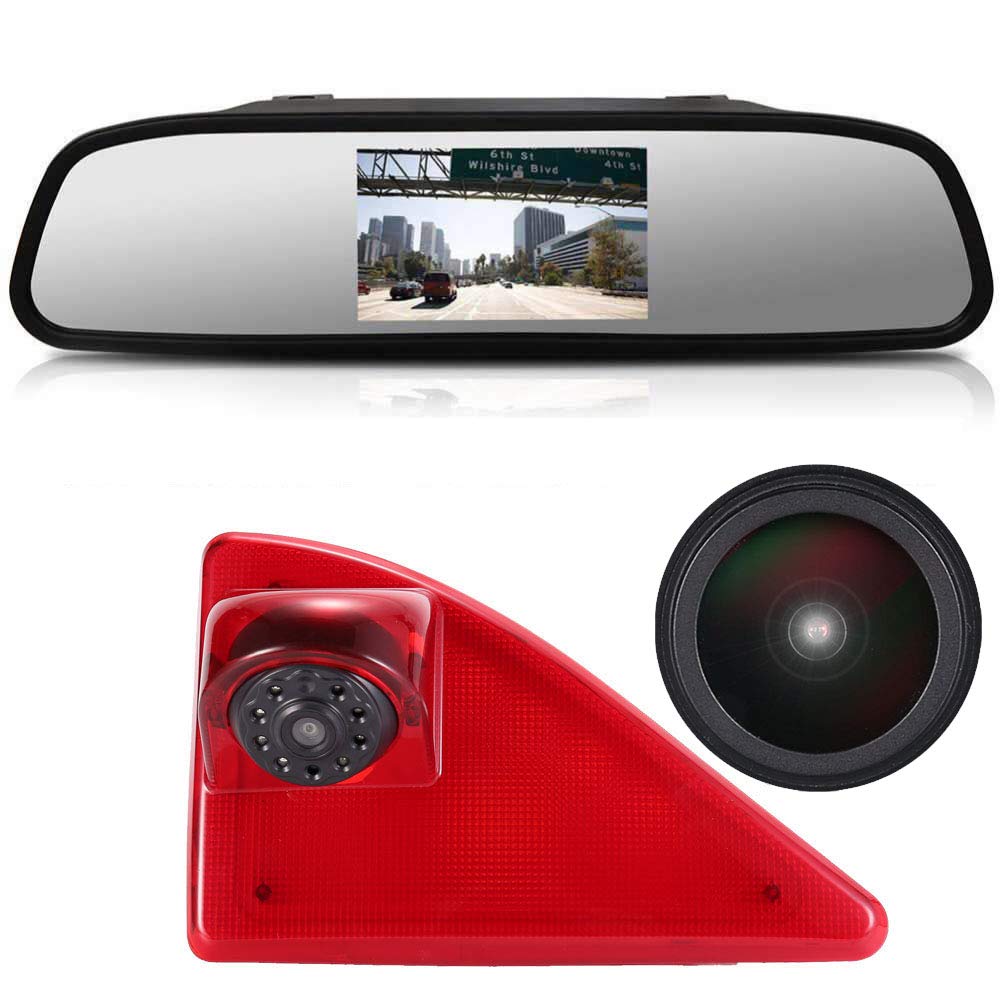 HD IP68 Rückfahrsystem Rückfahrkamera im 3.Bremslicht Bremsleuchte passend Mit Winkel verstellen Nac