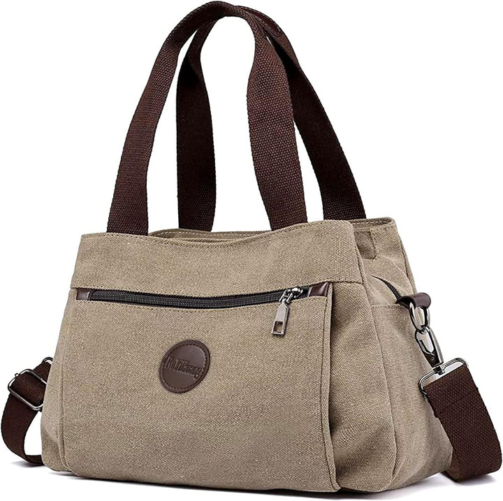 DORRISO Mode Umhängetasche Damen Canvas Handtasche Reise Schultertasche Casual Multifunktionale Umhä
