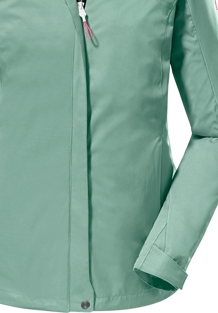 Killtec Damen Kos 133 Wmn Jckt Funktionsjacke/Outdoorjacke mit abzippbarer Kapuze 19 pistazie, 19 pi