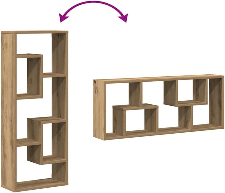 vidaXL Wandregal Artisan-Eiche 36 x 16 x 90 cm Holzwerkstoff Eiche Handwerklich, Eiche Handwerklich