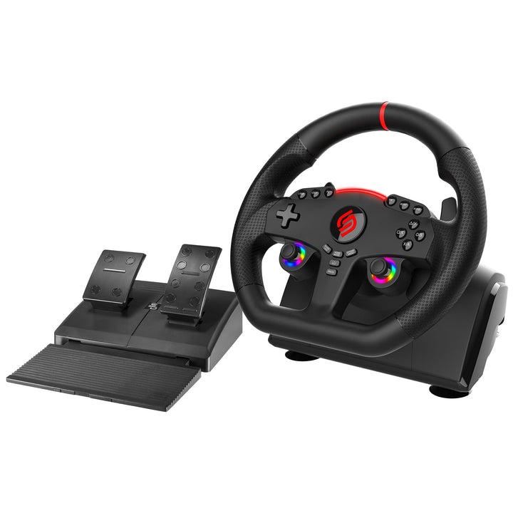 SUBSONIC – Superdrive 270 GT Lenkrad – Dual-Stick-LED-Rennlenkrad, 270° Drehung, mit Pedalen und Sch