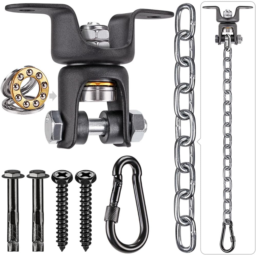 BeneLabel Schaukel Haken Hängematte Haken Hanging Kits, 360 Grad Edelstahl Deckenhaken mit Kette für