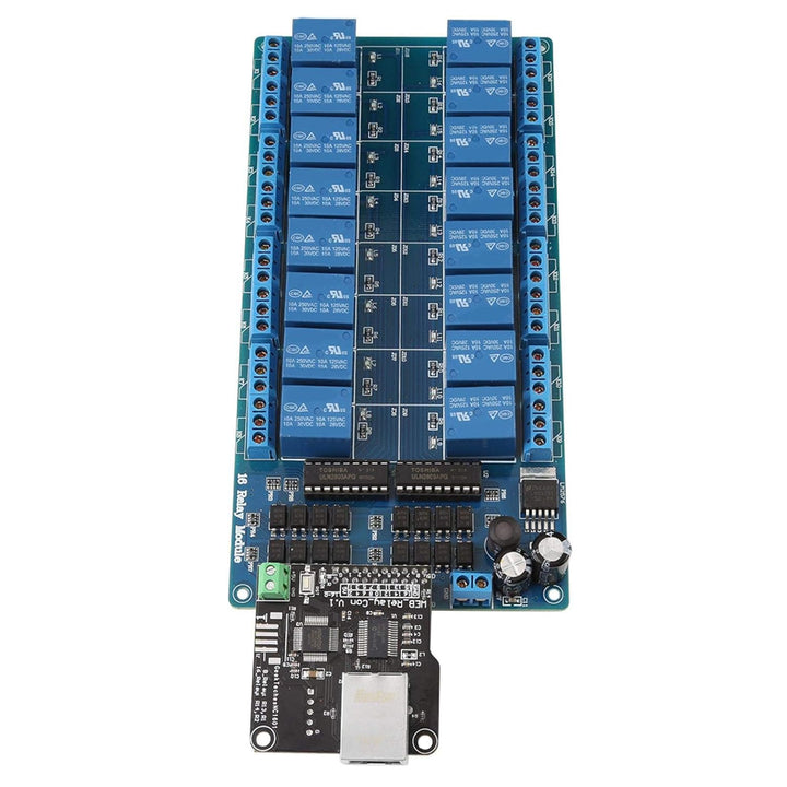 Ethernet-Steuermodul LAN WAN-Netzwerk Web-Server RJ45-Port + 16-Kanal-Relais-Controller-Karte