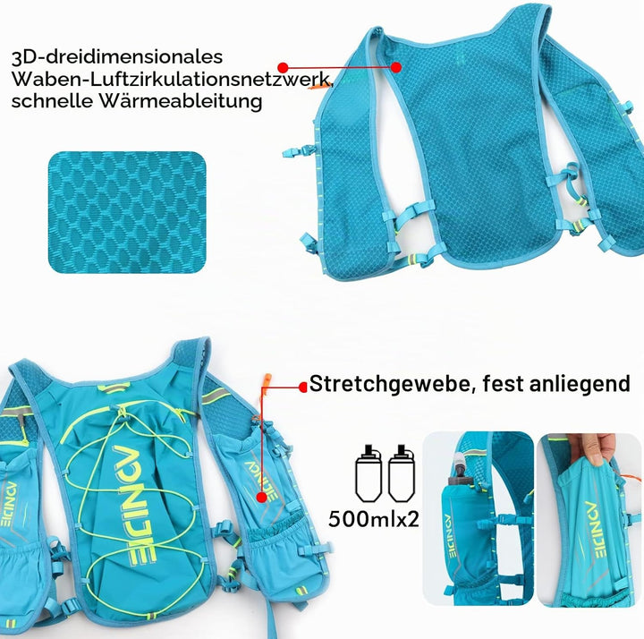 Trinkrucksack, Geila Running Trinkweste, Marathon Trail Running Rucksack, Atmungsaktiver Rucksack Ou