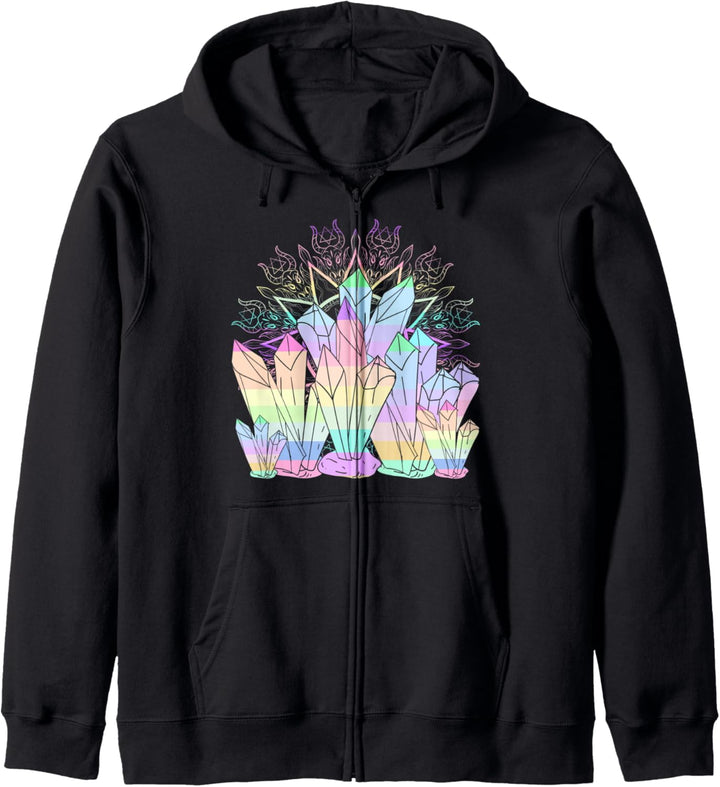 Okkultismus Hexerei Kristalle Wicca Astrologie Pastel Goth Kapuzenjacke