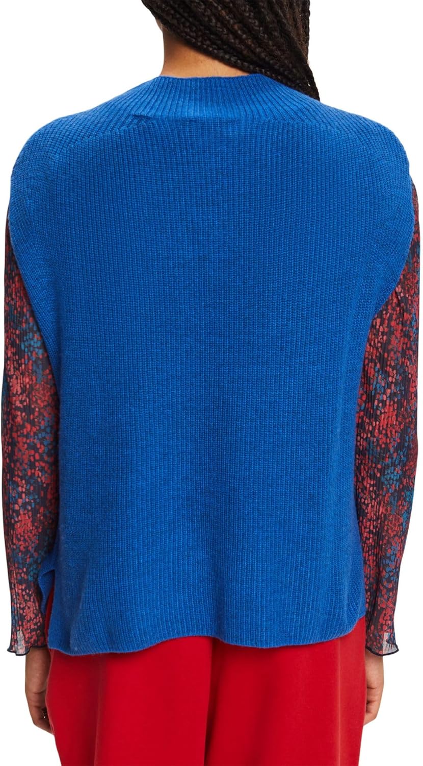 ESPRIT Damen 992eo1i310 Pullunder XXL 414/Bright Blue 5, XXL 414/Bright Blue 5