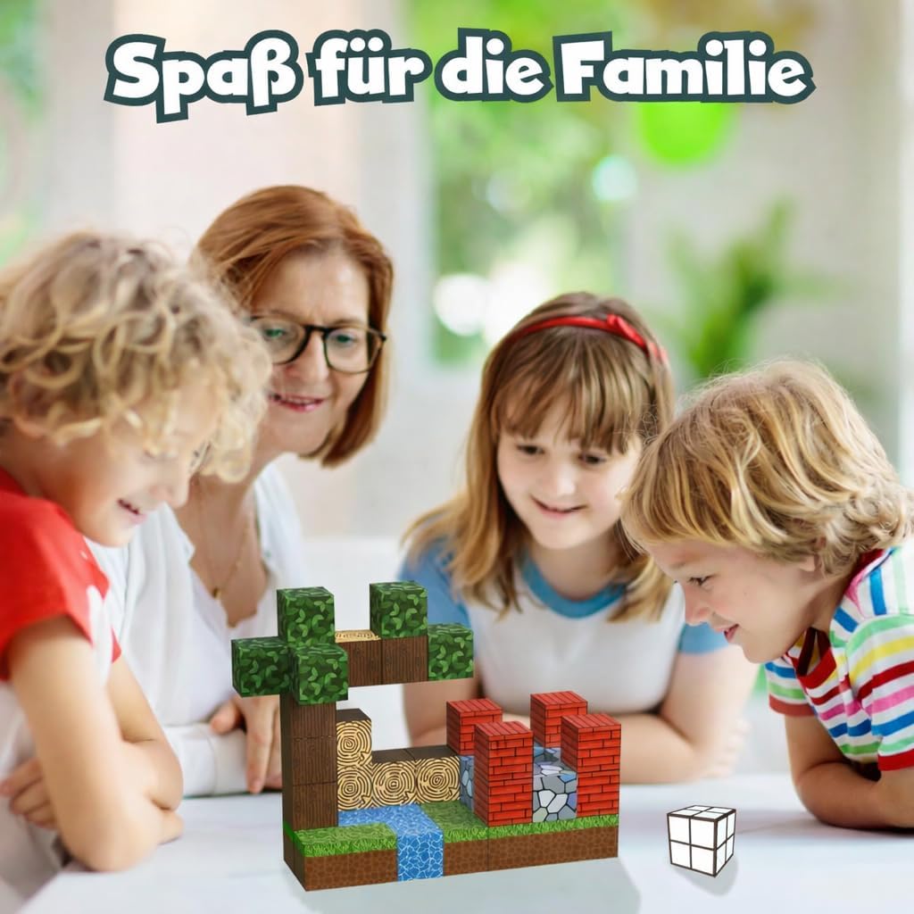Desire Deluxe Magnetische Bauwürfel Spielzeugsets Bausteine Stapelblöcke Sets für Mädchen Jungen 3-8