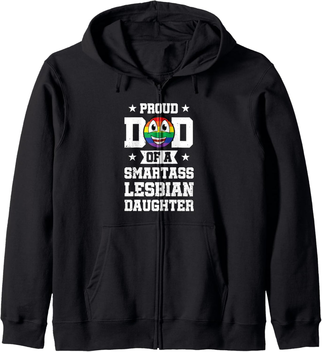 Stolz Papa von Smartass Lesben Homosexuell Stolz Regenbogen Kapuzenjacke
