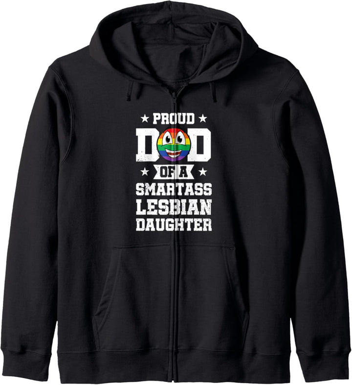 Stolz Papa von Smartass Lesben Homosexuell Stolz Regenbogen Kapuzenjacke