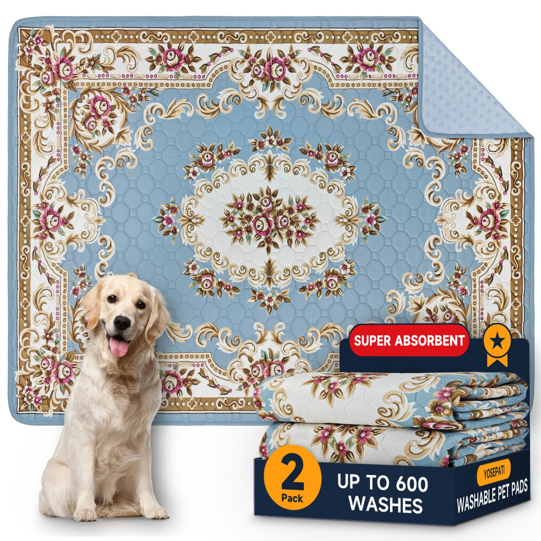 Waschbare Pinkelpads für Hunde,2 Stück,super saugfähig,wiederverwendbar,Welpenunterlagen 122x92cm,sc