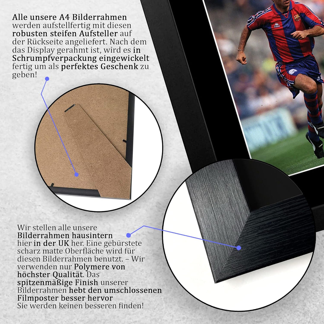 HWC Trading FR A4 Hristo Stoichkov Barcelona Gifts gedrucktes Autogramm für Fans und Fans – A4 gerah