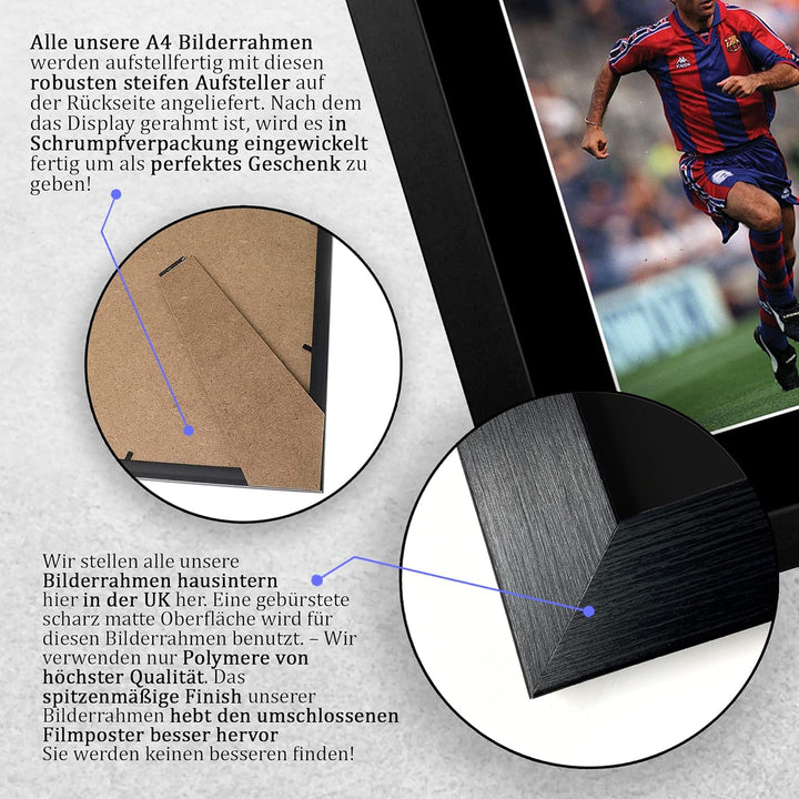 HWC Trading FR A4 Hristo Stoichkov Barcelona Gifts gedrucktes Autogramm für Fans und Fans – A4 gerah