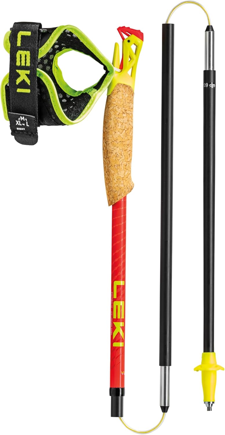 LEKI Trailrunning Stöcke Ultratrail FX.One Superlite – faltbar aus Carbon 105CM bright red-neonyello