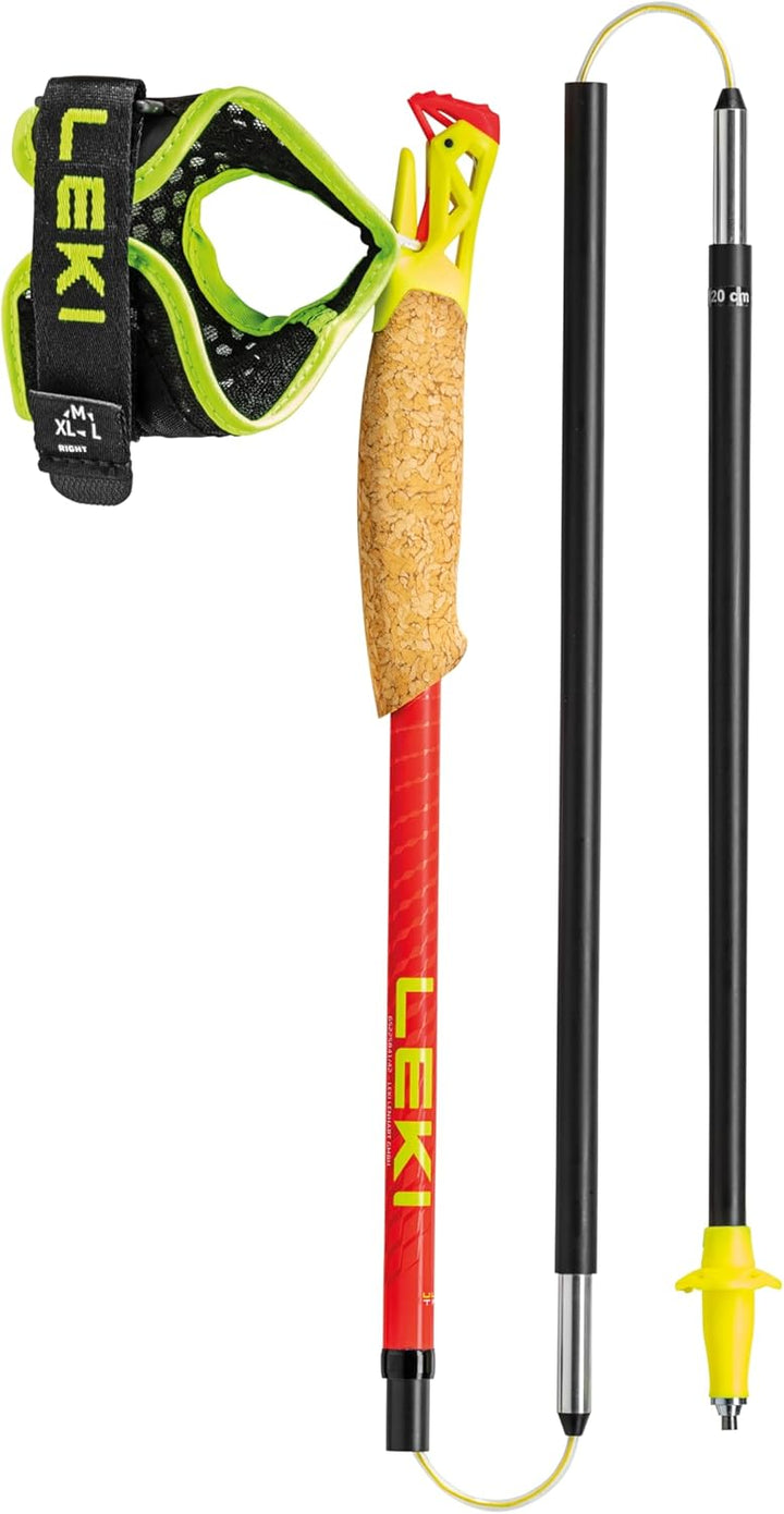 LEKI Trailrunning Stöcke Ultratrail FX.One Superlite – faltbar aus Carbon 105CM bright red-neonyello