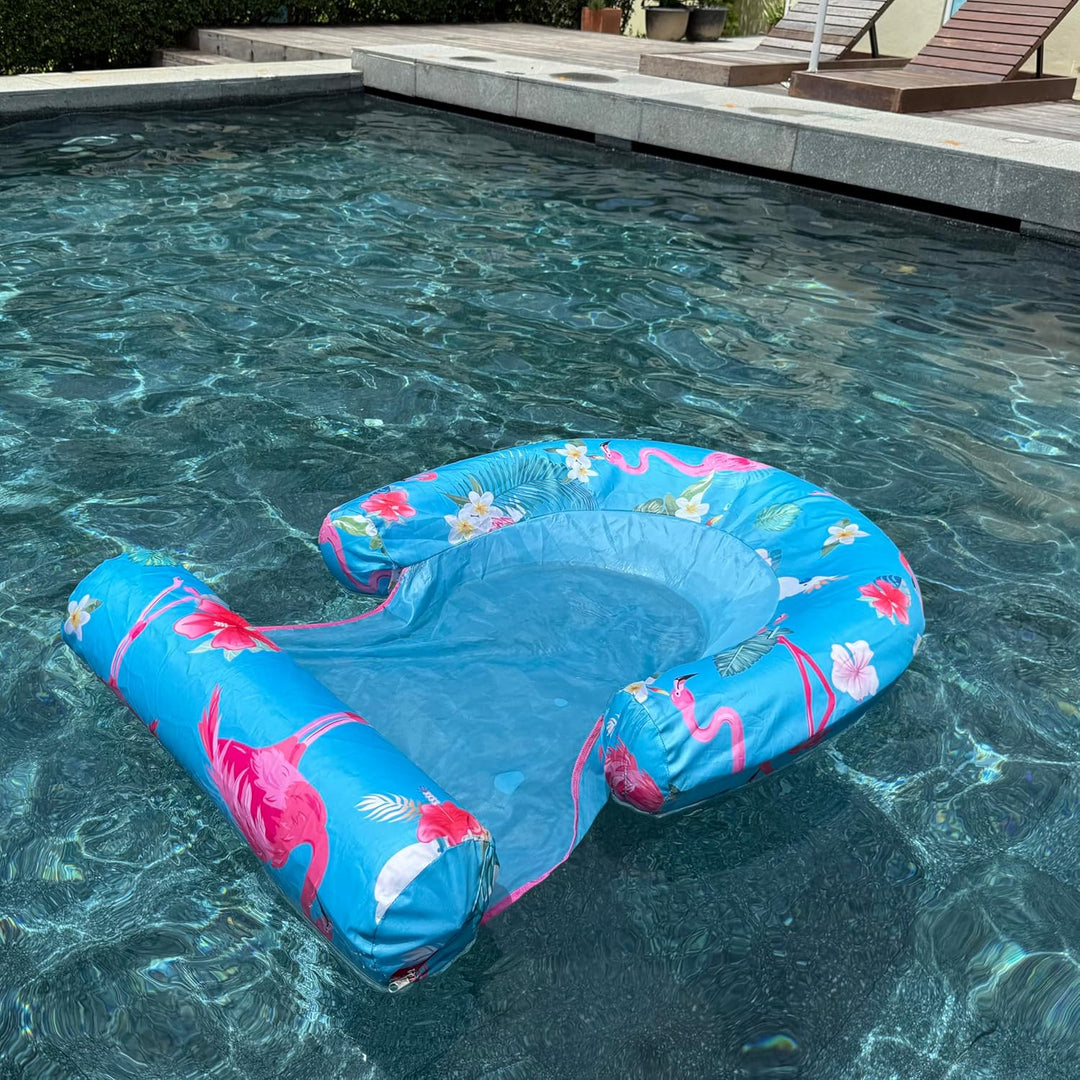 2er-Pack Aufblasbare Luftmatratze Pool-Sessel mit Beinablage – Vielseitige Luftmatratze für Pool & S