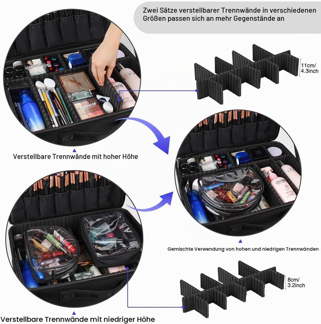 Relavel Extra Gross Make-up-Koffer, Professionelle Make-up-Tasche für Reisen &amp; Visagisten, Tragbare