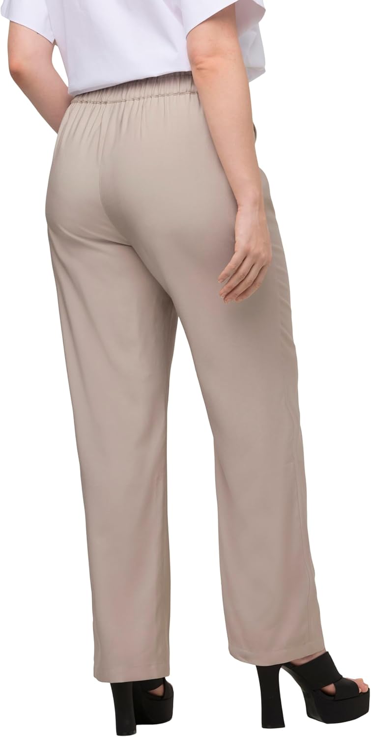 Ulla Popken Damen Hose 46 Graubeige, 46 Graubeige