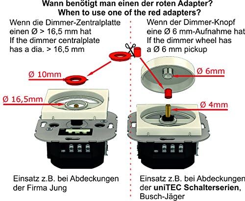 UNITEC 45059 Phasenanschnittdimmer für LED-Beleuchtung für die Schaltserien von UNITEC, Busch-Jäger