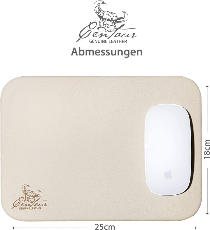 Centaur - Hochwertiges Leder Mousepad 25x18 cm (Champagner), Champagner