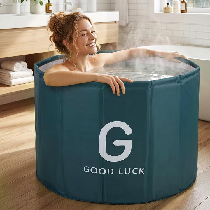 YYW Tragbare Faltbare Badewanne für Erwachsene, 80 x 65 cm, faltbare Badewanne für Eisbäder und warm
