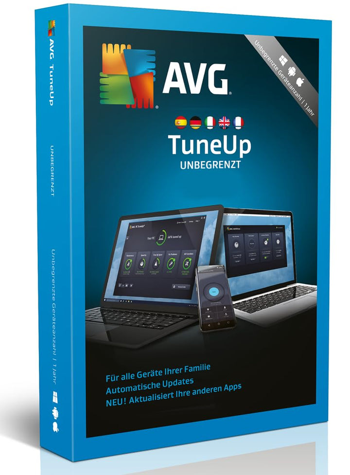 AVG TuneUp 2024 | Unbegrenzte Geräteanzahl | 1 Jahr | Junk-Dateien entfernen und das System beschleu