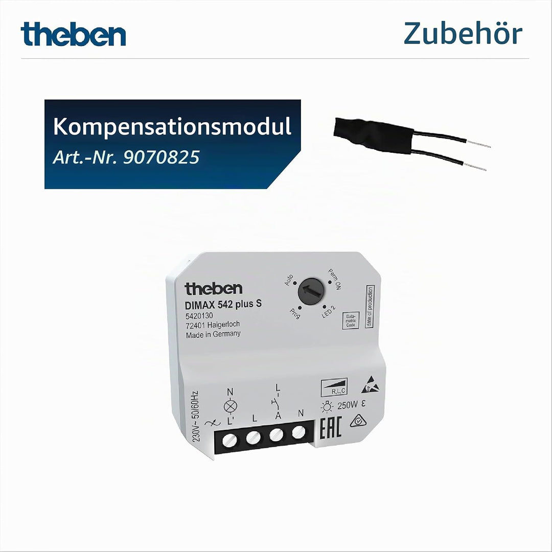Theben 5420130 DIMAX 542 plus S I Unterputz I Universaldimmer I mit automatischer Lasterkennung I Di