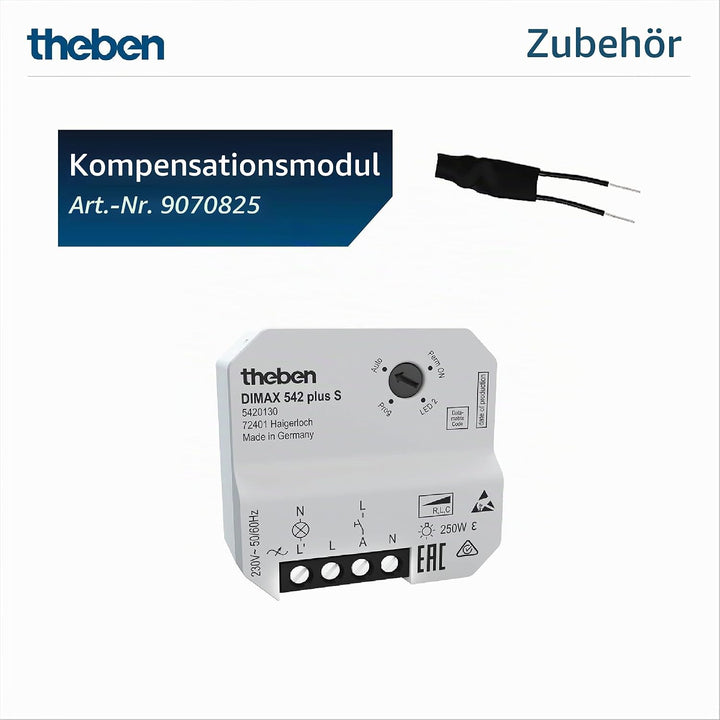Theben 5420130 DIMAX 542 plus S I Unterputz I Universaldimmer I mit automatischer Lasterkennung I Di