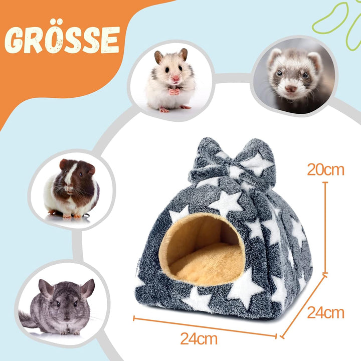 Dyrdekly 2 Stück Meerschweinchen Betthöhle Gemütliches Hamster Bett Warme Chinchilla Kuschelhöhle Ha