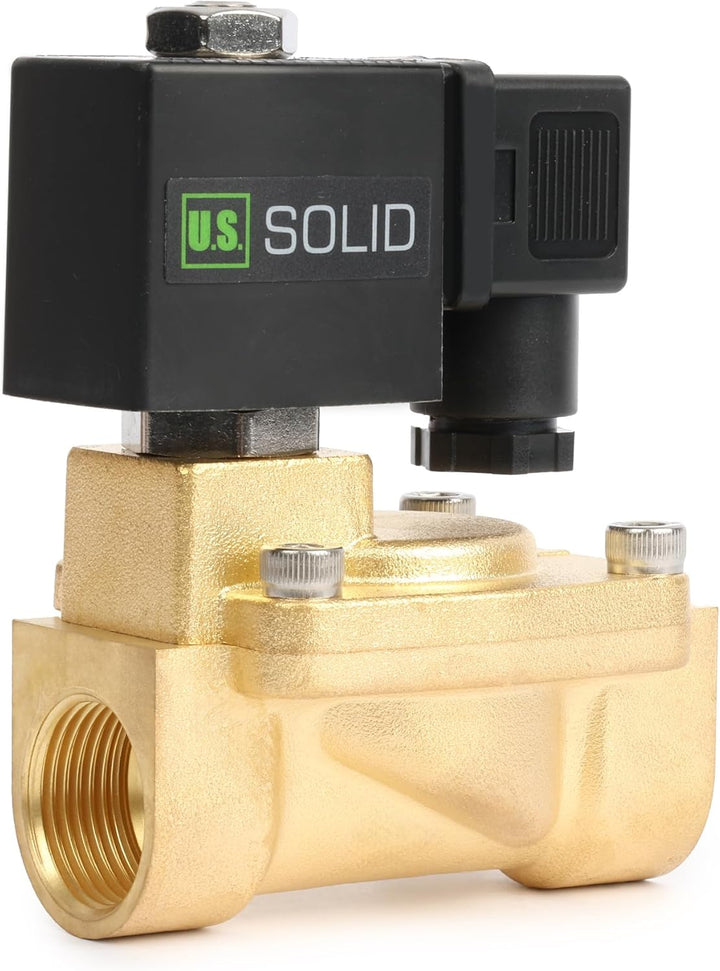 U.S. Solid Magnetventil Messing 3/8" 230V AC, 0,3-16 bar, stromlos geschlossen, VITON-Dichtung, G-Ge