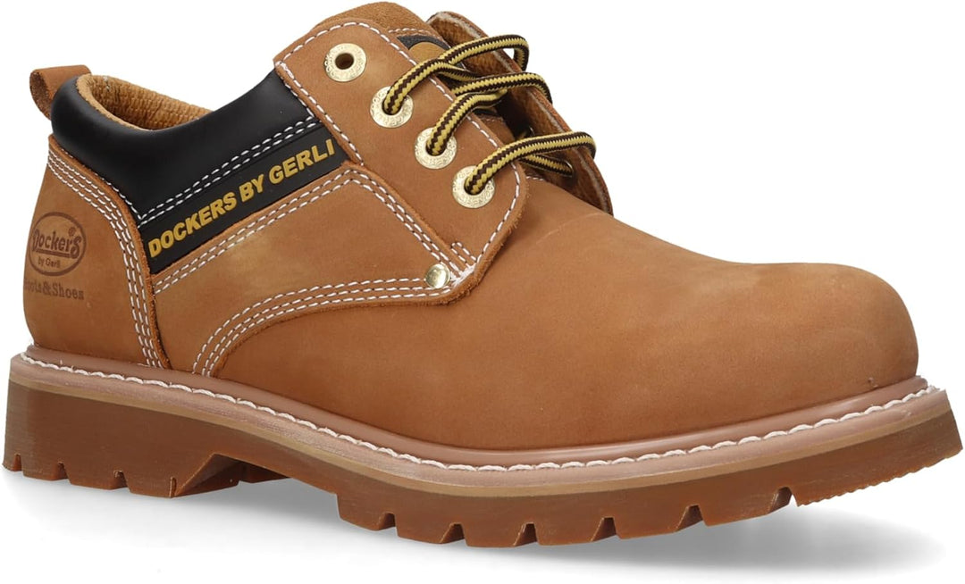Dockers by Gerli Herren Schnürstiefeletten, Männer Schnürschuhe 41 EU Golden Tan 910, 41 EU Golden T