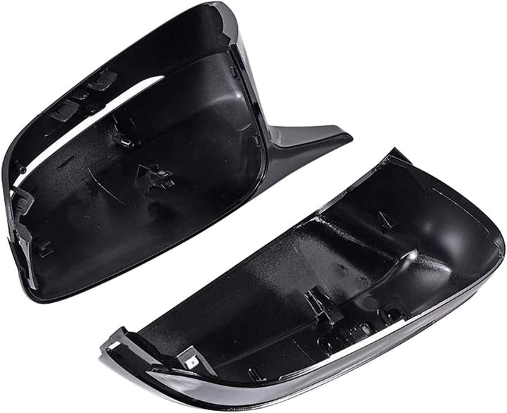 GSRECY Schwarz glänzend Seitenspiegel Abdeckkappen Kompatibel mit 2017-2020 BMW G30 G31 G20 G11 G12