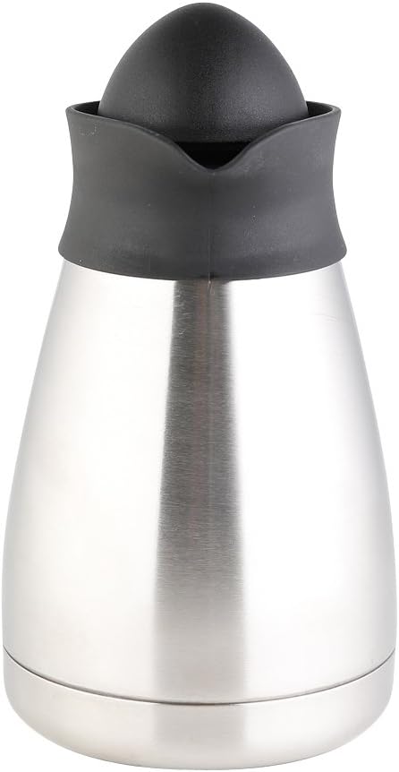 axentia Isolierkanne in Silber, Kleine Warmhaltekanne aus doppelwandigem Edelstahl, Kaffeekanne mit