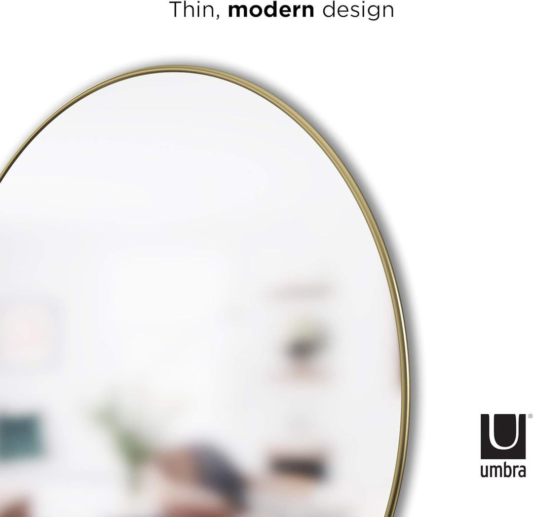 Umbra Hubba Wandspiegel - Runder Spiegel und Wanddeko für Diele, Badezimmer, Wohnzimmer und Mehr, 86