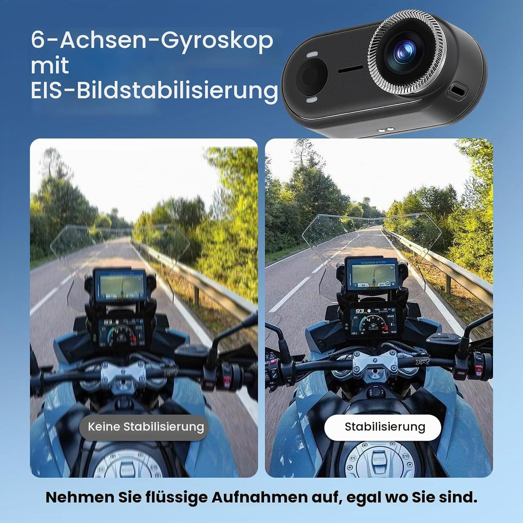 4K 30FPS Action Cam, 64GB POV-Kamera, 10m wasserdicht Bodycam – Mini Helmkamera für Motorrad &amp; Fahrr
